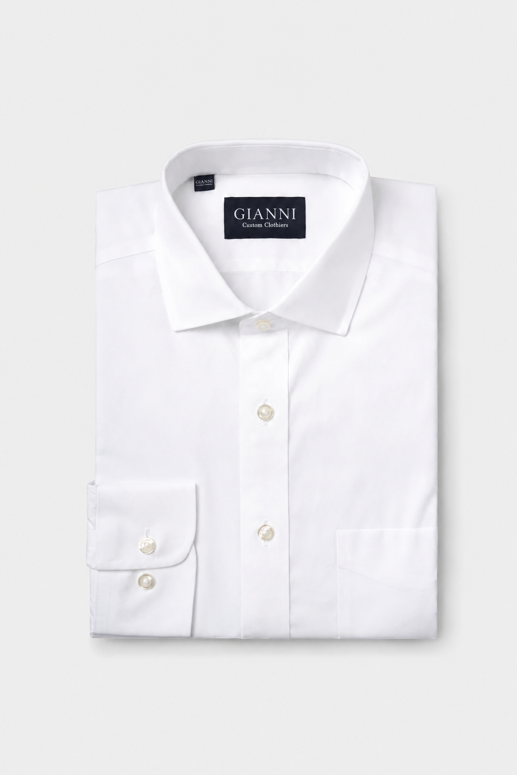 Gianni Boston White Pinpoint Shirt