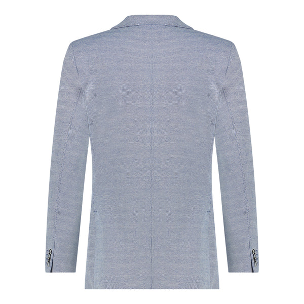 Gianni Blue Industry Waffle Blazer