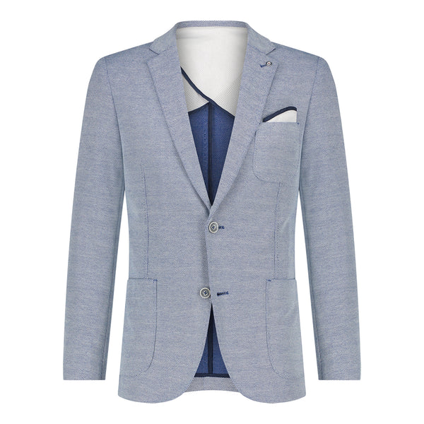 Gianni Blue Industry Waffle Blazer